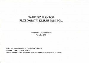 Set of 3 catalogs of Tadeusz Kantor's exhibitions: Stockholm ca 1976, Wroclaw 1990 and Berlin 1991