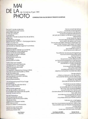 Mai de la Photo du 16 mai au 9 juin 1991. Reims, catalog of photography exhibition numerous polonica