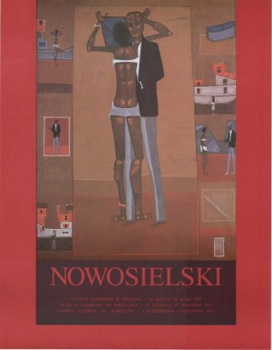 Wystawa Jerzego Nowosielskiego Poznań Wrocław Warszawa 1993, plakat 62x47 cm