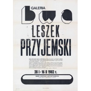 Leszek Przyjemski / Gallery BWA in Lublin 1982 exhibition placard 69x51 cm