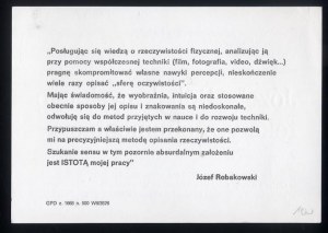 Pozvánka na výstavu Józefa Robakowského 