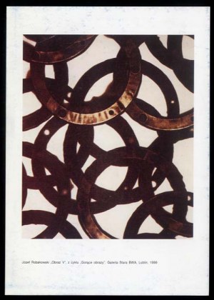 Józef Robakowski. Horké obrazy. Vernisáž výstavy 23.11.1999 Galerie Starý Lublin, pozvánka