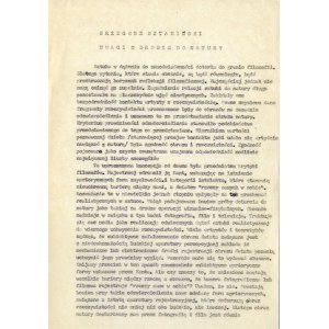 Grzegorz Sztabiński: Uwagi o drodze do natury, maszynopis Plener pytań Miastko 1978