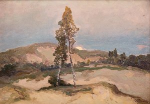 Iwan Trusz (1869 Wysocko – 1940 Lwów) Pejzaż z brzozami