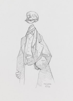 Mike Mignola (nar. 1960), Skeleton Man, ilustrace, 2018