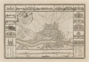 [VARŠAVA] Rizzi-Zannoni, Giovanni Antonio - Plan de Varsovie. Paris 1772. mědirytina