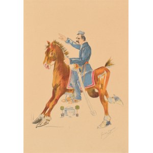 [PIŁSUDSKI, Józef] Rogalski, Gustaw (1887-1939) - Odjezd z Oleandrova. 1924. barevná litografie.