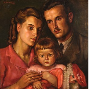 GAJEWSKI, Paweł (1889-1950) - Portret rodziny. 1942