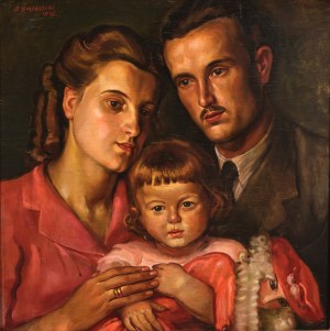 GAJEWSKI, Paweł (1889-1950) - Portret rodziny. 1942