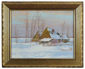 MALINOWSKI, Andrzej (1885-1932) - Zimní krajina s usedlostí