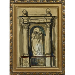 NOAKOWSKI, Stanisław (1867-1928) - Oltářní obraz s postavou Madony s dítětem