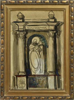 NOAKOWSKI, Stanisław (1867-1928) - Ołtarz z figurą Madonny z Dzieciątkiem