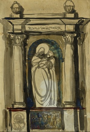 NOAKOWSKI, Stanisław (1867-1928) - Ołtarz z figurą Madonny z Dzieciątkiem
