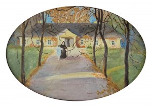RYCHTER-JANOWSKA, Bronislawa (1868-1953) - In front of grandma's manor house