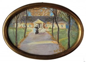 RYCHTER-JANOWSKA, Bronislawa (1868-1953) - In front of grandma's manor house