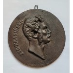 [KRASIÑSKI, Zygmunt] Medallion with an image of Zygmunt Krasinski (1812-1859).