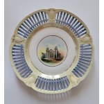 BYDGOSZCZ / BROMBERG. Porcelain plate, openwork, with a view of the City Theater (Stadtheater).