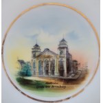 BYDGOSZCZ / BROMBERG. Porcelain plate, openwork, with a view of the City Theater (Stadtheater).