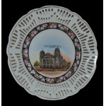 BYDGOSZCZ / BROMBERG. Porcelain plate, openwork, with a view of the City Theater (Stadtheater).