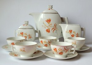 ĆMIELÓW. Serwis porcelanowy do herbaty 