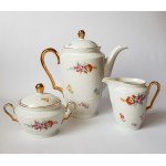 ĆMIELÓW. Porcelain tea service for 6 persons. Porcelain Manufactory Świt Sp. z o.o. in Ćmielów (1936-1939), designed by Bogumił Marcinek.