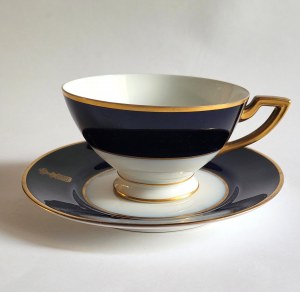 [MASALSKI HERB] Cup and saucer with the Masalski coat of arms of the nobility (Baka variety).