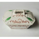 HORODNICA (Gorodnitsa). Porcelain container with lid, made in the faience and porcelain manufactory in Horodnitsa, Volyn,