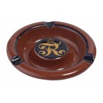 CADINES. Ashtray with bound monogram painted in gold FR (Fredericus Rex) under royal crown.