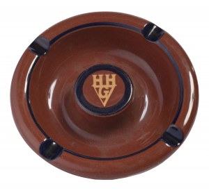 KADYNY. Popelník se zlaceným monogramem HHG
