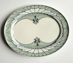MIŚNIA. Secesyjny półmisek porcelanowy z manufaktury miśnieńskiej, forma 