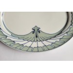 MIESNIA. Art Nouveau porcelain platter from the Meissen manufactory, "T-glat" form, design by Konrad and Rudolf Hentschel, 1901.