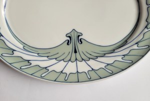 MIŚNIA. Secesyjny półmisek porcelanowy z manufaktury miśnieńskiej, forma 