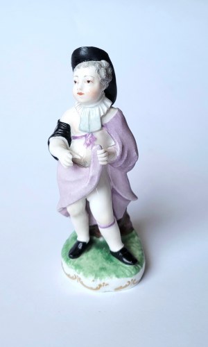 WIEDEŃ, Cesarska Manufaktura Porcelany. Figurka porcelanowa chłopca, około 1765 r.