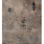 FRAGET, Warszawa. Cukiernica skrzynkowa, plater na mosiądzu, lata 1914-1939