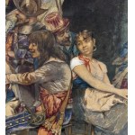 Giuseppe Aureli, The Inn with Figures - Giuseppe Aureli (1858 - 1929)