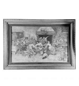 Giuseppe Aureli, Karczma z figurami - Giuseppe Aureli (1858 - 1929)