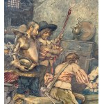 Giuseppe Aureli, The Inn with Figures - Giuseppe Aureli (1858 - 1929)