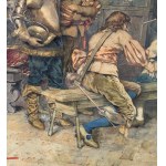 Giuseppe Aureli, The Inn with Figures - Giuseppe Aureli (1858 - 1929)