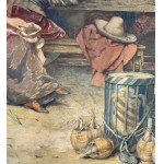Giuseppe Aureli, The Inn with Figures - Giuseppe Aureli (1858 - 1929)