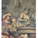 Giuseppe Aureli, The Inn with Figures - Giuseppe Aureli (1858 - 1929)