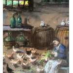 R.CARIGNANI, Interior with chickens - R. CARIGNANI