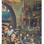 R. CARIGNANI, Friar in a tavern - R. CARIGNANI