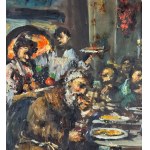 R. CARIGNANI, Friar in a tavern - R. CARIGNANI
