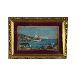 R. CARIGNANI, Neapolitan seascape - R. CARIGNANI