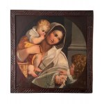 ANONIMO, Young Mother with a Child in her arms receiving a coin