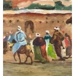 UNIDENTIFIED SIGNATURE, Street scene with figures in Istanbul