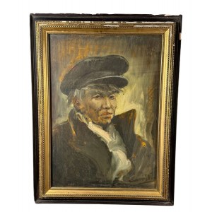 Camilo Henriquez VAN DEN BORGHT, Portrait of a man with a hat - Camilo Henriquez VAN DEN BORGHT (1935-2005)