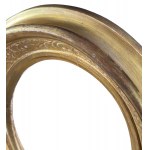 Carved and gilded wooden frame, oval-shaped