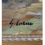 UNIDENTIFIED SIGNATURE, Landscape with a bridge and characters