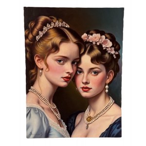 UNIDENTIFIED SIGNATURE, Portrait of two sisters